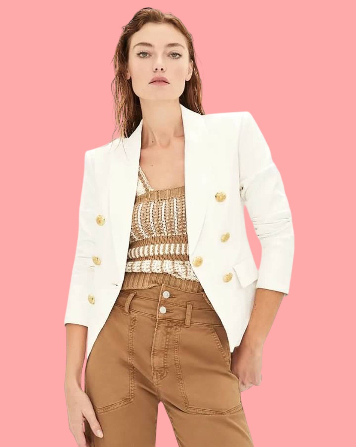 Veronica Beard Miller Leather Dickey Jacket in White Size 6