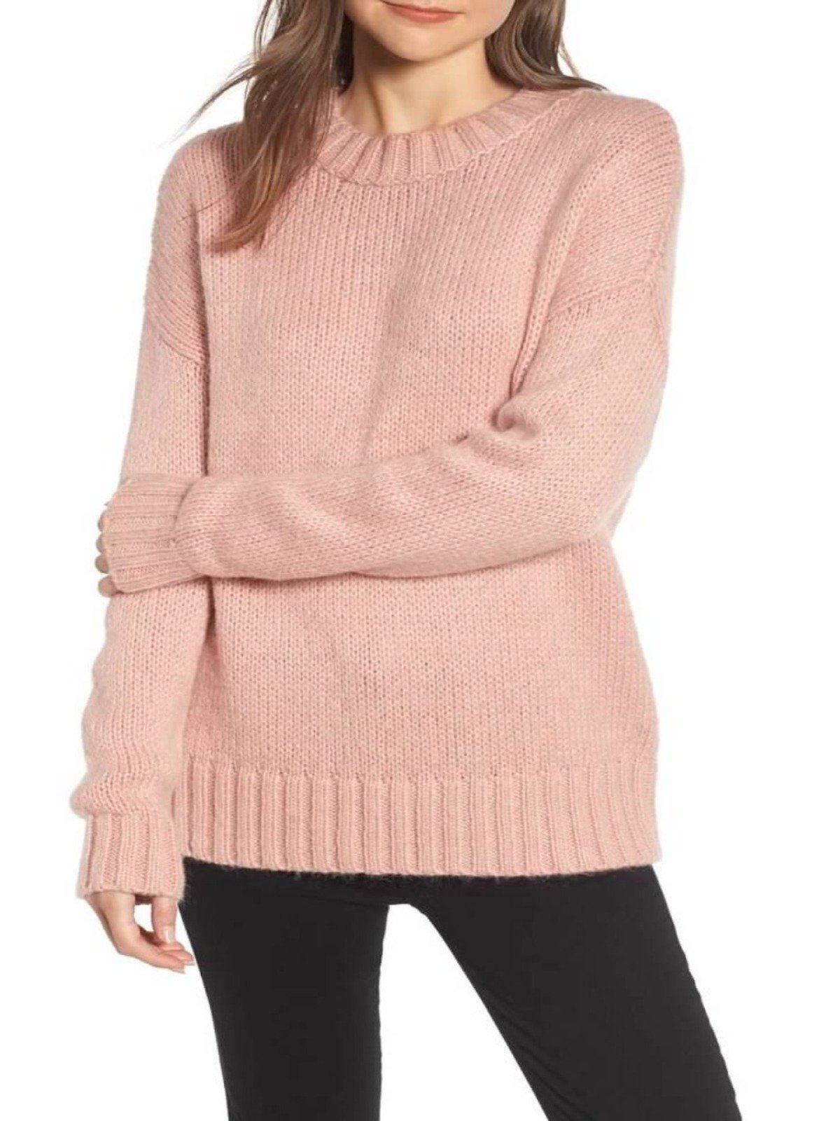 NWT French Connection Snuggle Pullover Sweater in Blush Size Small
