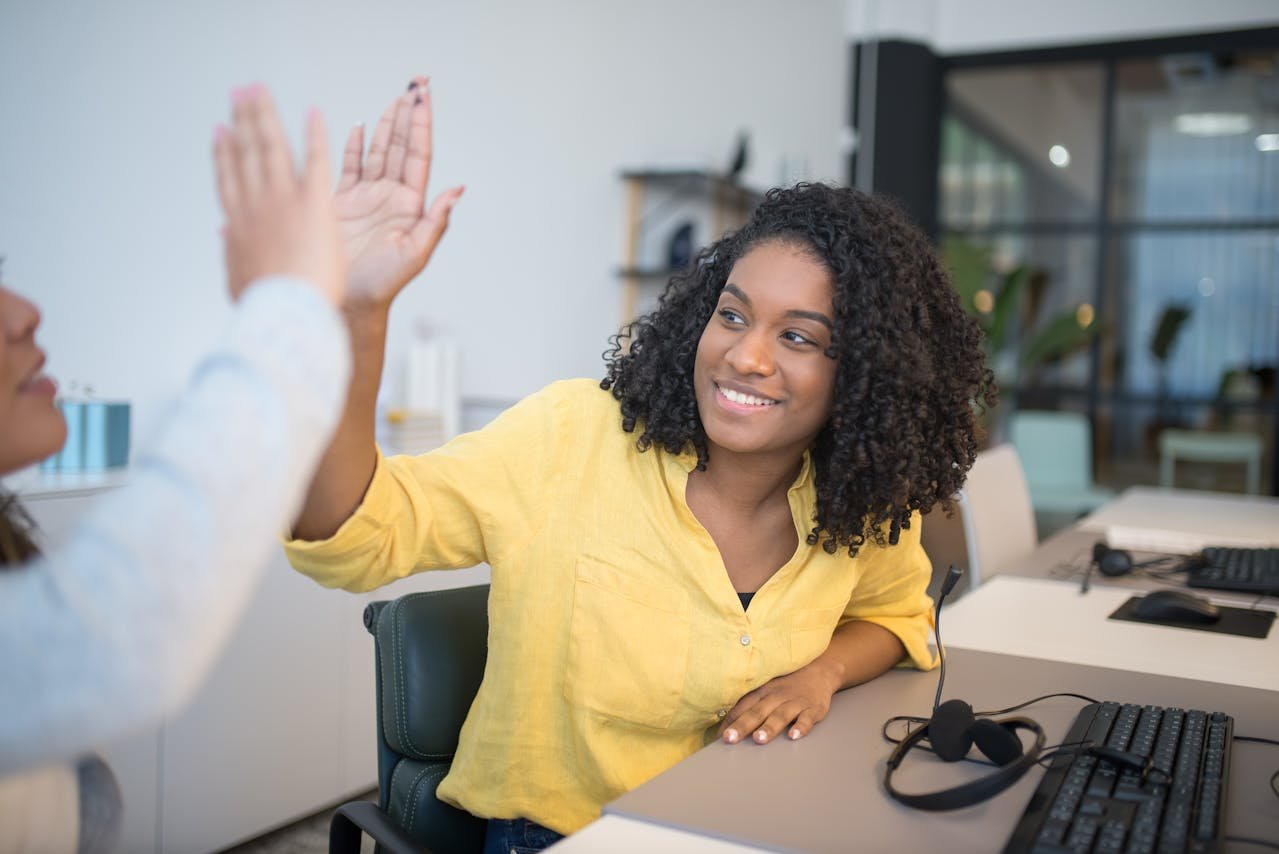 Confident black business woman in professional attire