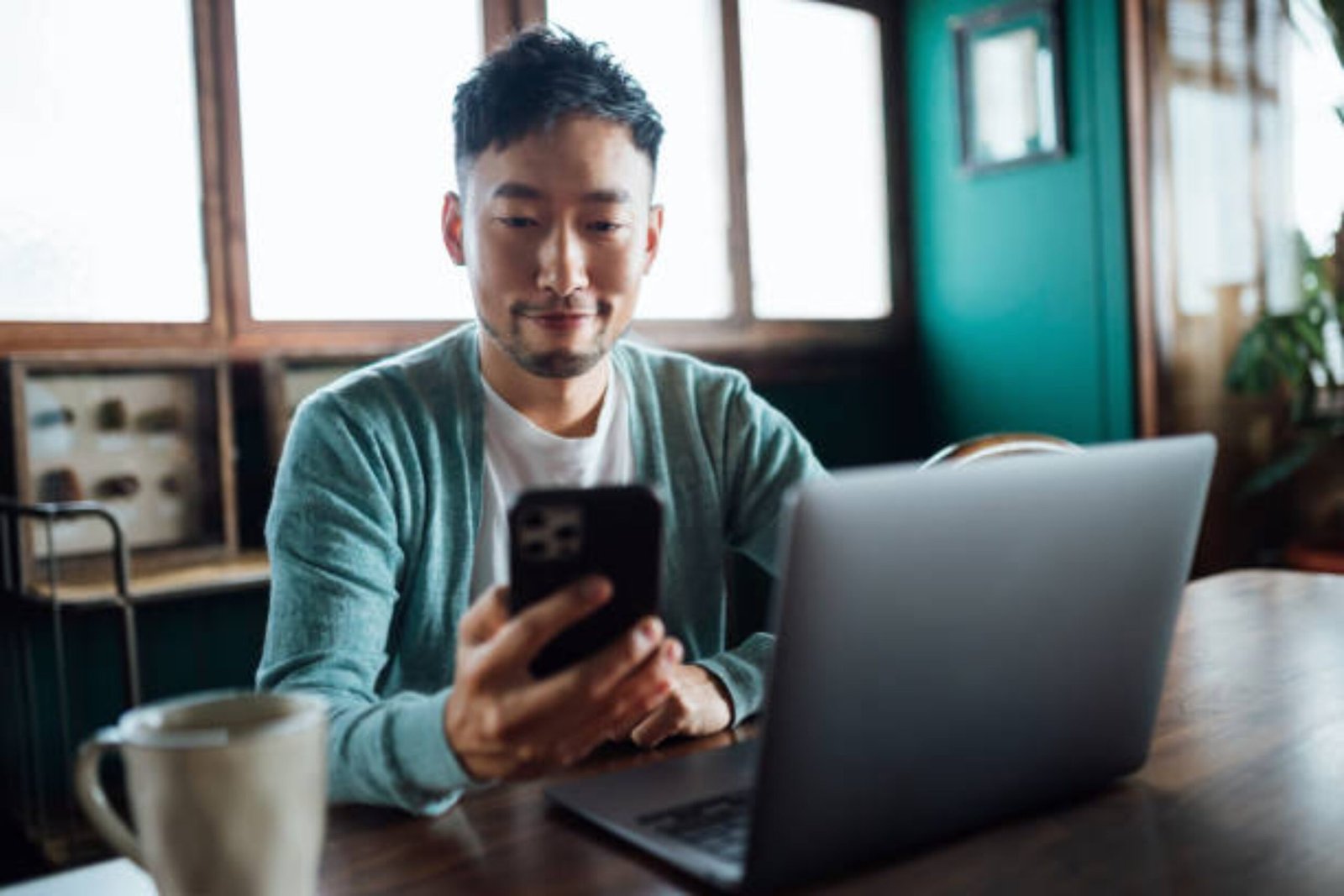 Person entering payment details for secure online checkout